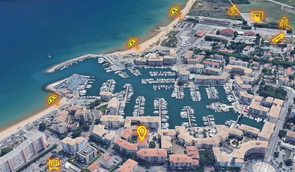 Studio Climatise - Port Frejus, Plage A 250M 0*, Frejus France